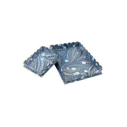 Hayes Marbled Trays, Set of 2, Blue Splatter